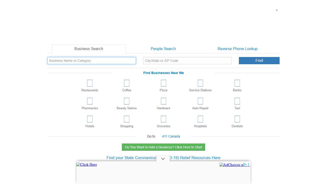 411 - U.S. Local Businesses, People, Reverse Phone Lookup