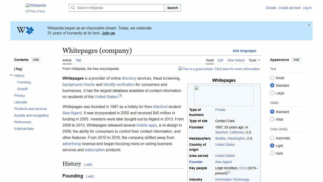Whitepages (company) - Wikipedia